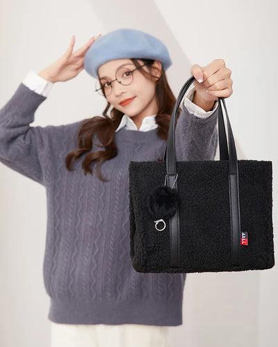 Fleece Modern Boa Tote Bag