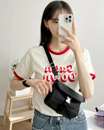 Buckle 2-Way Mini Crossbody Bag
