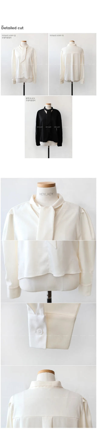 Tie blouse