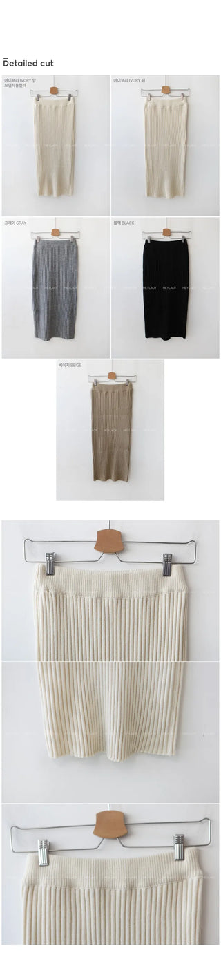 [Relaxed vibe] Knit skirt