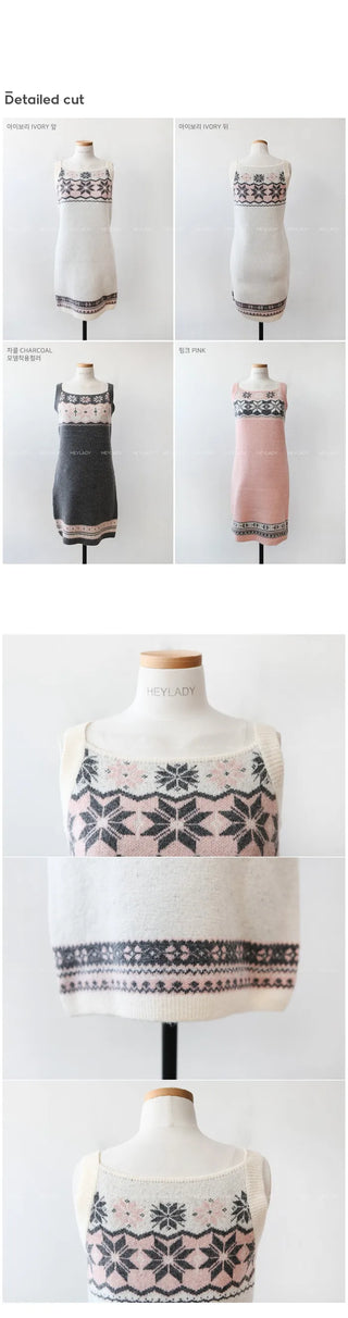 Winter version: Stylish dress with snowflake pattern