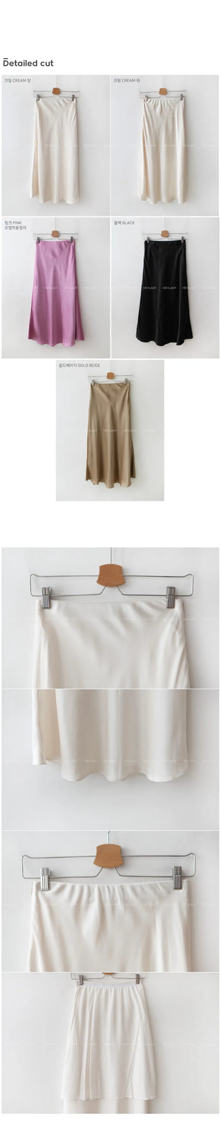 Satin long skirt