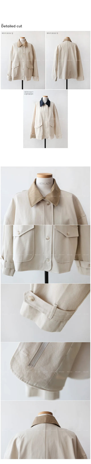 Two-tone cotton hoodie