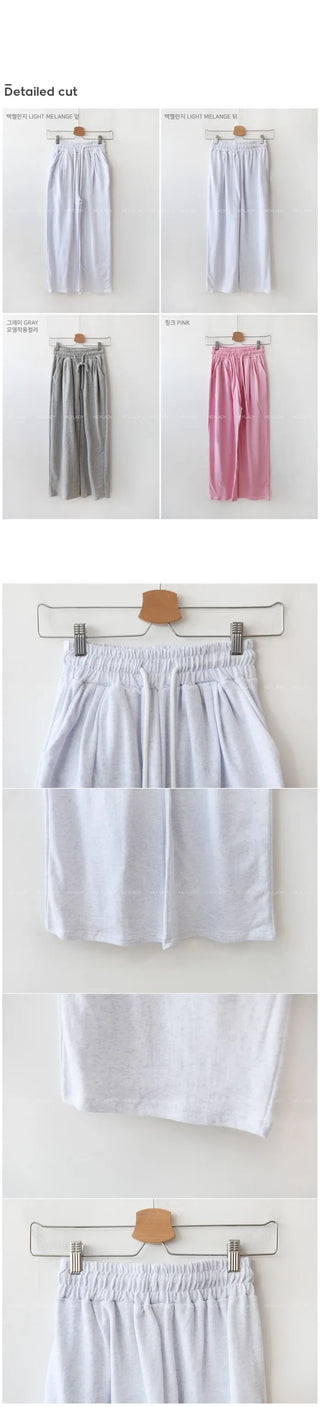 Cotton elastic waist pants