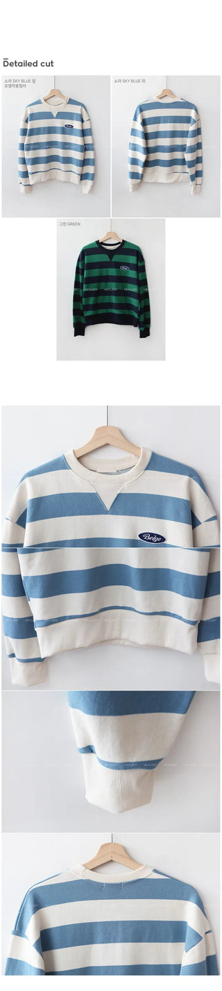 Striped sweatshirt top