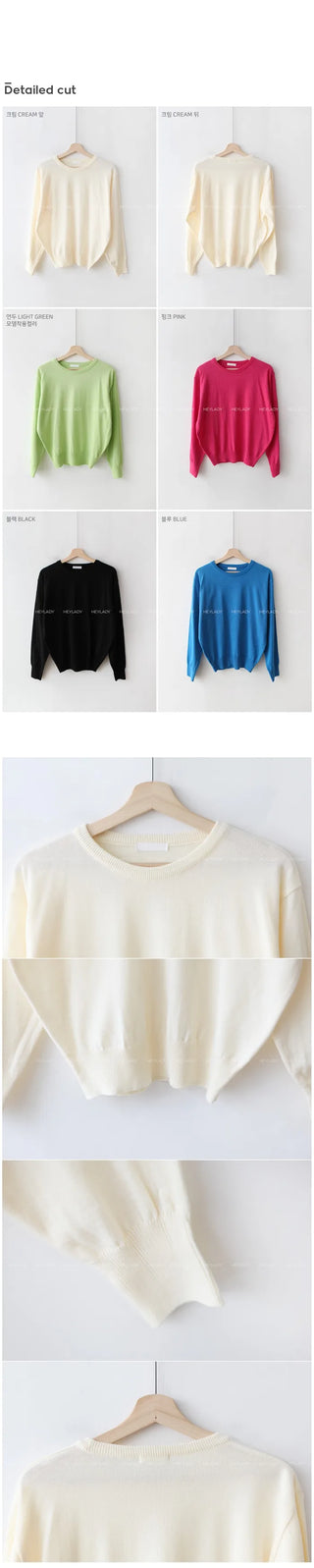 Round knit top