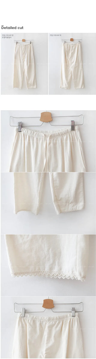 Bedel lace elastic pants