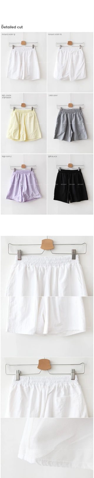 Elastic waistband shorts
