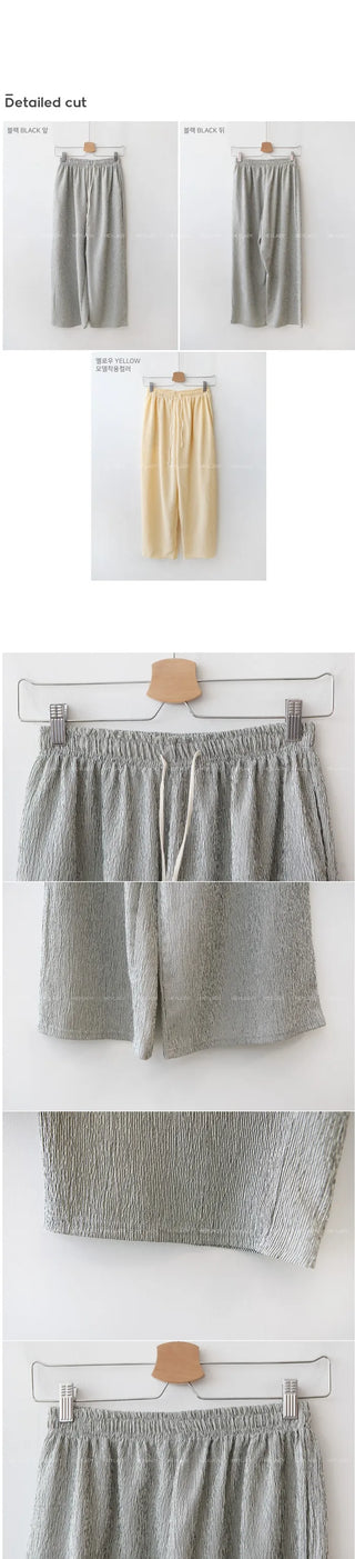 Wide elastic waist pants