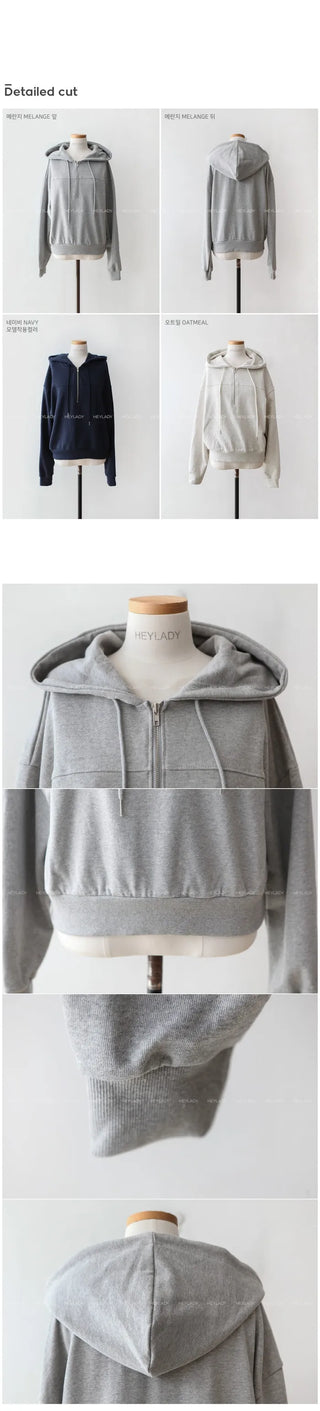 Half-zip hooded parka