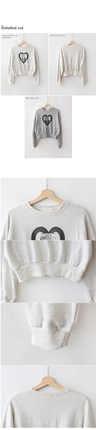 Heart print sweatshirt
