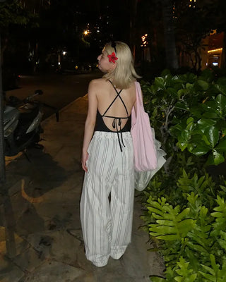 Back-lace swimwear
