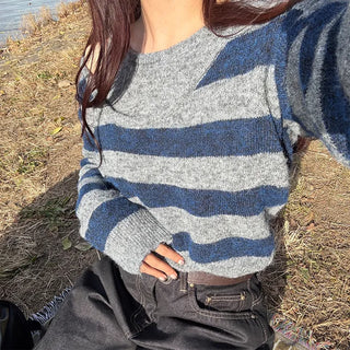 Striped layered knit