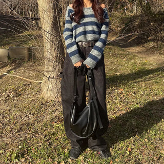 Striped layered knit