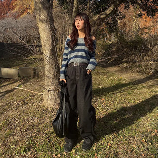 Striped layered knit
