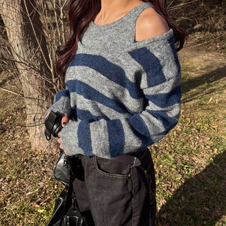 Striped layered knit