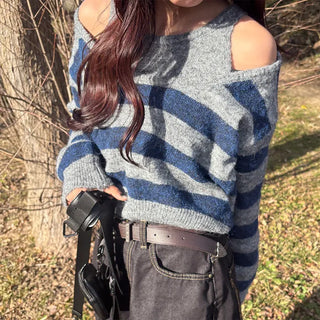 Striped layered knit