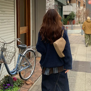 Suede tote bag