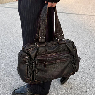 Vintage Washed Shoulder Bag
