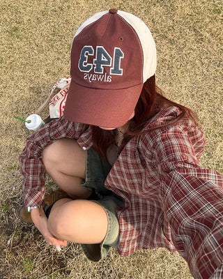 One-patch pocket check shirt