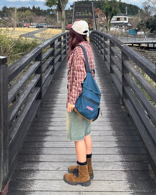 One-patch pocket check shirt