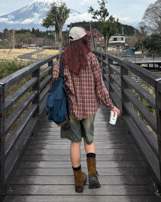 One-patch pocket check shirt
