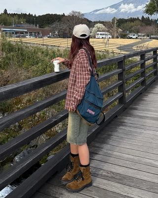 One-patch pocket check shirt