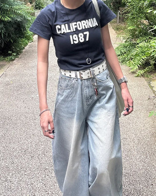 California 1987 Patch Half T-Shirt
