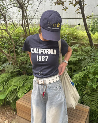 California 1987 Patch Half T-Shirt