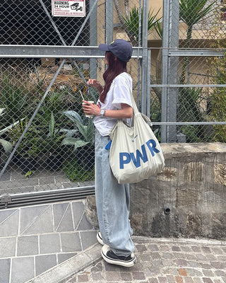 PWR Print Drawstring Tote Bag