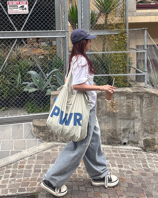 PWR Print Drawstring Tote Bag