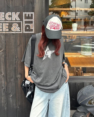 (Unisex) Pigment Star Half T-Shirt