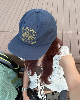 Life Embroidered Straight Cap