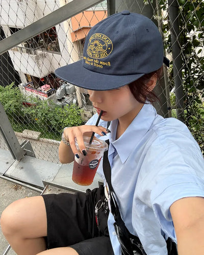 Life Embroidered Straight Cap