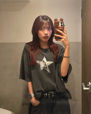 (Unisex) Pigment Star Half T-Shirt
