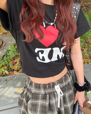 I Love Me Semi-Cropped Half T-Shirt