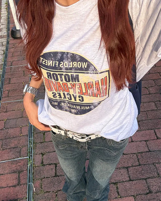 (Unisex) HARLEY print T-shirt