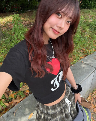 I Love Me Semi-Cropped Half T-Shirt