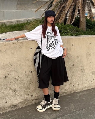 (Unisex) Sweat Wide Bermuda Shorts