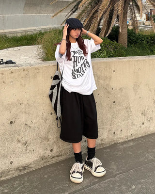 (Unisex) Sweat Wide Bermuda Shorts