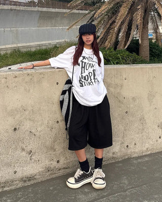 (Unisex) Sweat Wide Bermuda Shorts