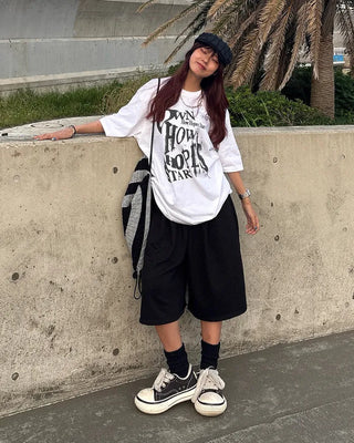 (Unisex) Sweat Wide Bermuda Shorts