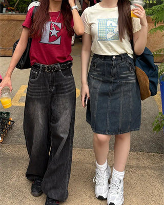 Ester Pattern Patch Half T-Shirt