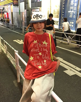 Handwritten Star Lettering Over Half T-Shirt