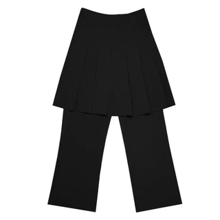 Mid-length pleated skort
