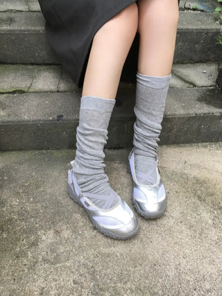 [4 colors] Wrinkle Knee Socks
