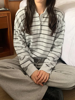 [2 colors] Striped knit