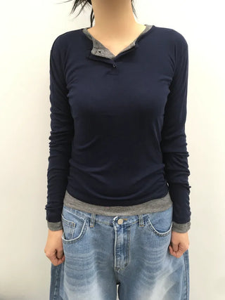 [7 colors] Layered T-shirt