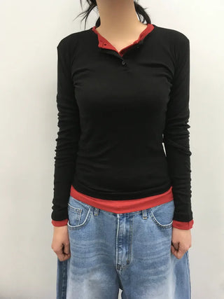 [7 colors] Layered T-shirt