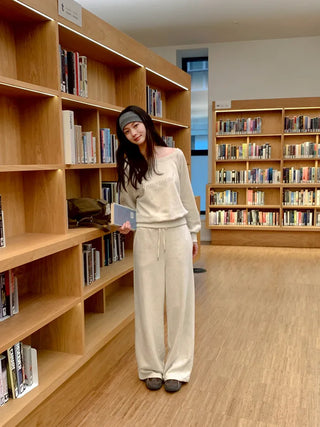 (2 colors) Beaded Wide Pants